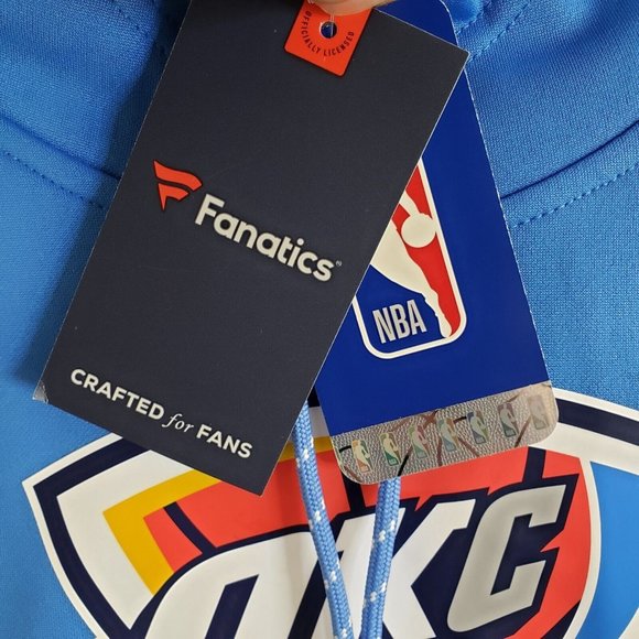 Fanatics Oklahoma City Thunder Basketball Hoodie Men Size Medium Blue Front logo - Picture 5 of 9